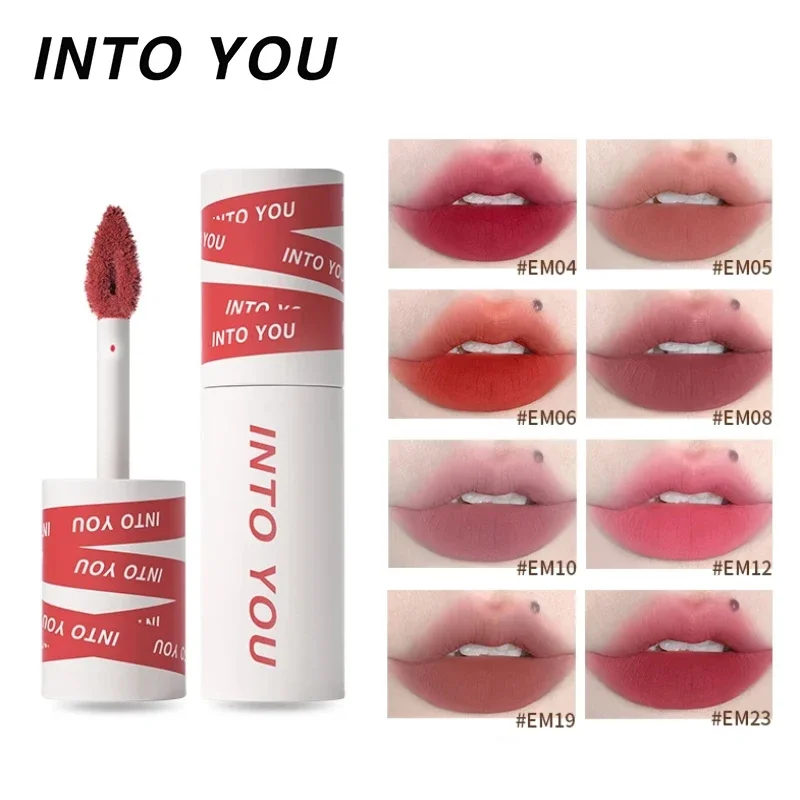 

INTO YOU Make up Lip Gloss miltcolor Matte Velvet Lipstick Waterproof Red Lip Tint Lip Glaze Beauty Cosmetics lipstick lipgloss