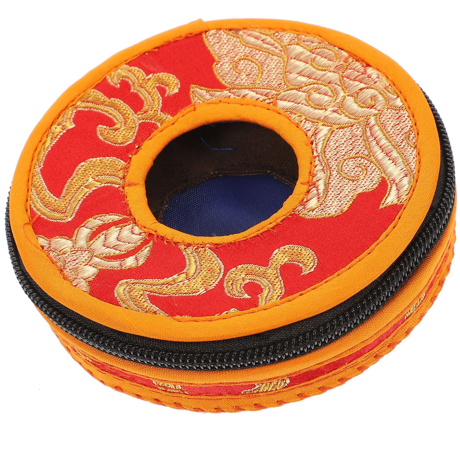 Bell Ring Set Cymbals Holder Suitcase Tibetan Home Nepal Meditation Container Polyester Storage Bag