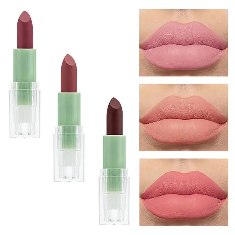

3Pcs Matte Lip Sticks Kit Exquisite Lip Makeup Lip Gloss Long-lasting Lip Makeup Lipstick With Exquisite Appearance Non-fading