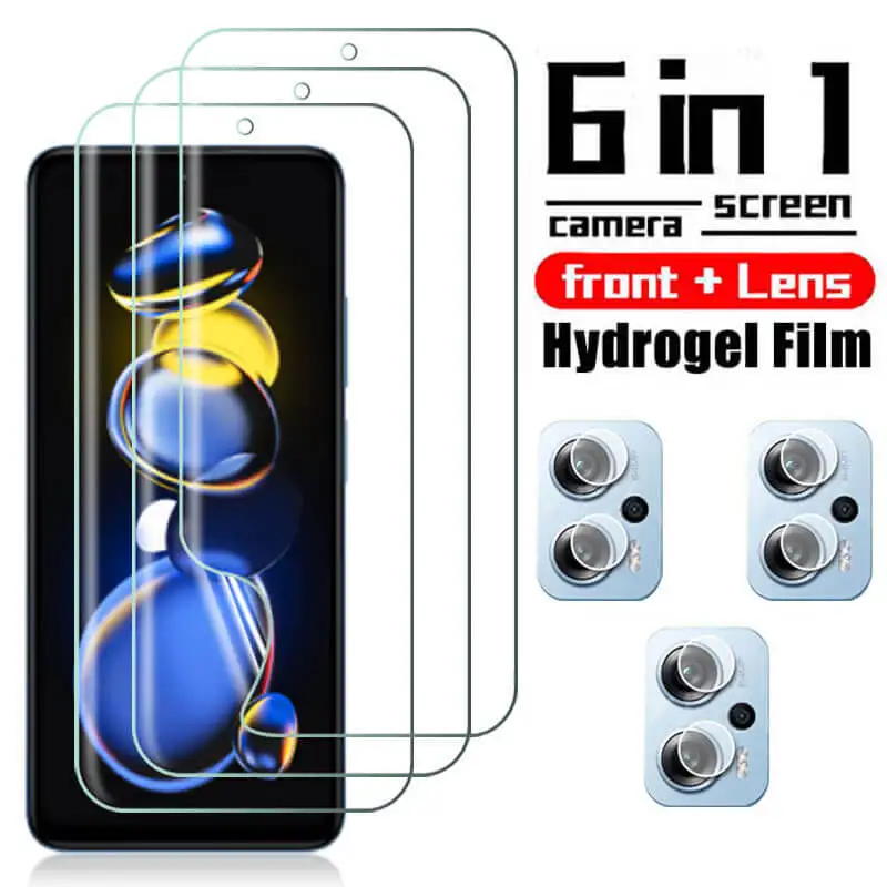 

Гидрогелевая пленка для Redmi Note 11T Pro Plus, протектор экрана, стекло для задней камеры Xiaomi Redmi Note 11T Pro Plus, защитное стекло