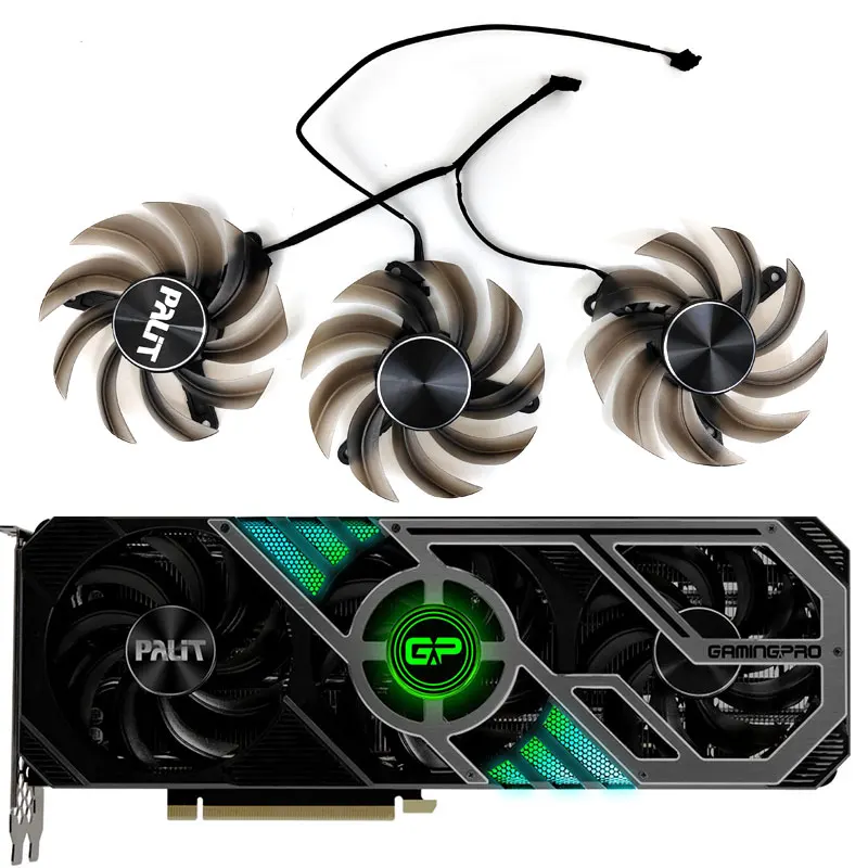 

Palit 83MM RTX 3070 3080 Kipas GPU, PALIT RTX 3090 3080TI 3080 3070TI 3070 3060TI GamingPro OC graphics card cooling fan