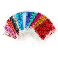 2gbag press on 26 letters mixed glitter laser sequins epoxy crystal mud filling kit nail art supplies professionals decoration