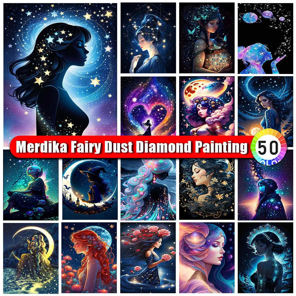 Сумка на молнии Сказочная пыль алмазная живопись Портрет девушки картина для