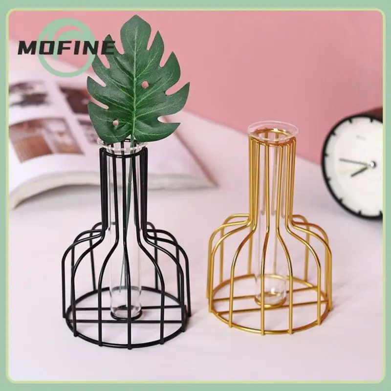 

Simple And Casual Design Glass Vase Transparent Glass Tube Separate Design Family Vase Simple Office Decoration Flower Vase
