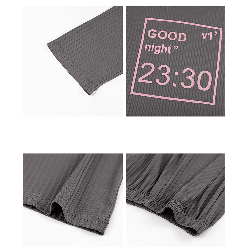 Male Elastic Milk Silk Pajamas for Couples Japanese Style Letters Print Pajama Sets 4XL Women Casual Breathable pijama hombre