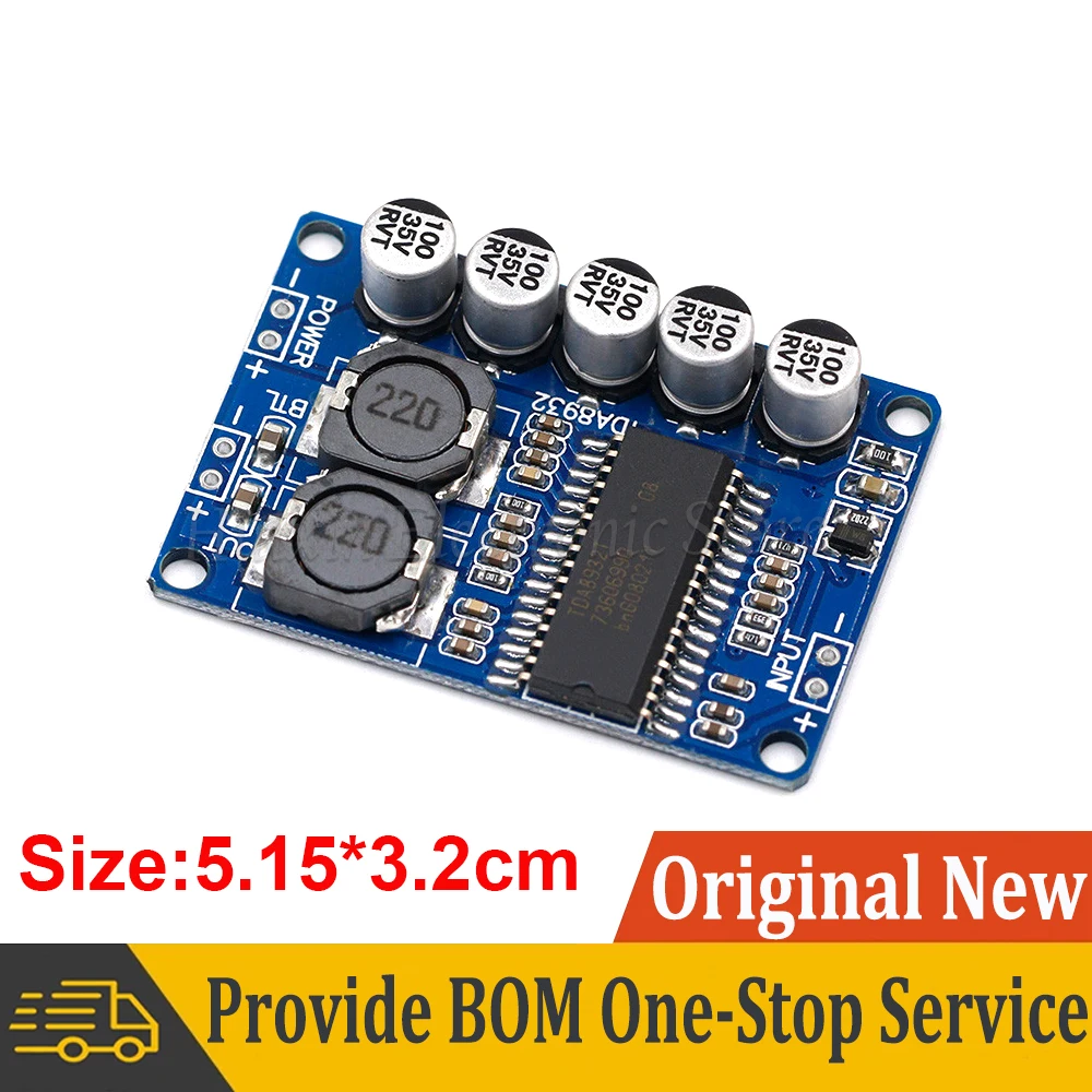 

TDA8932 Digital Power Amplifier Electronics Board Module 35W Mono Audio Power Amplifier Board High-power Low Power Consumption