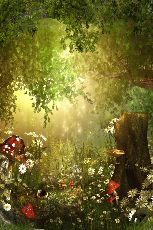 Laeacco детский душ задний фон цветы Бабочка боке сказочный лес гриб ребенок