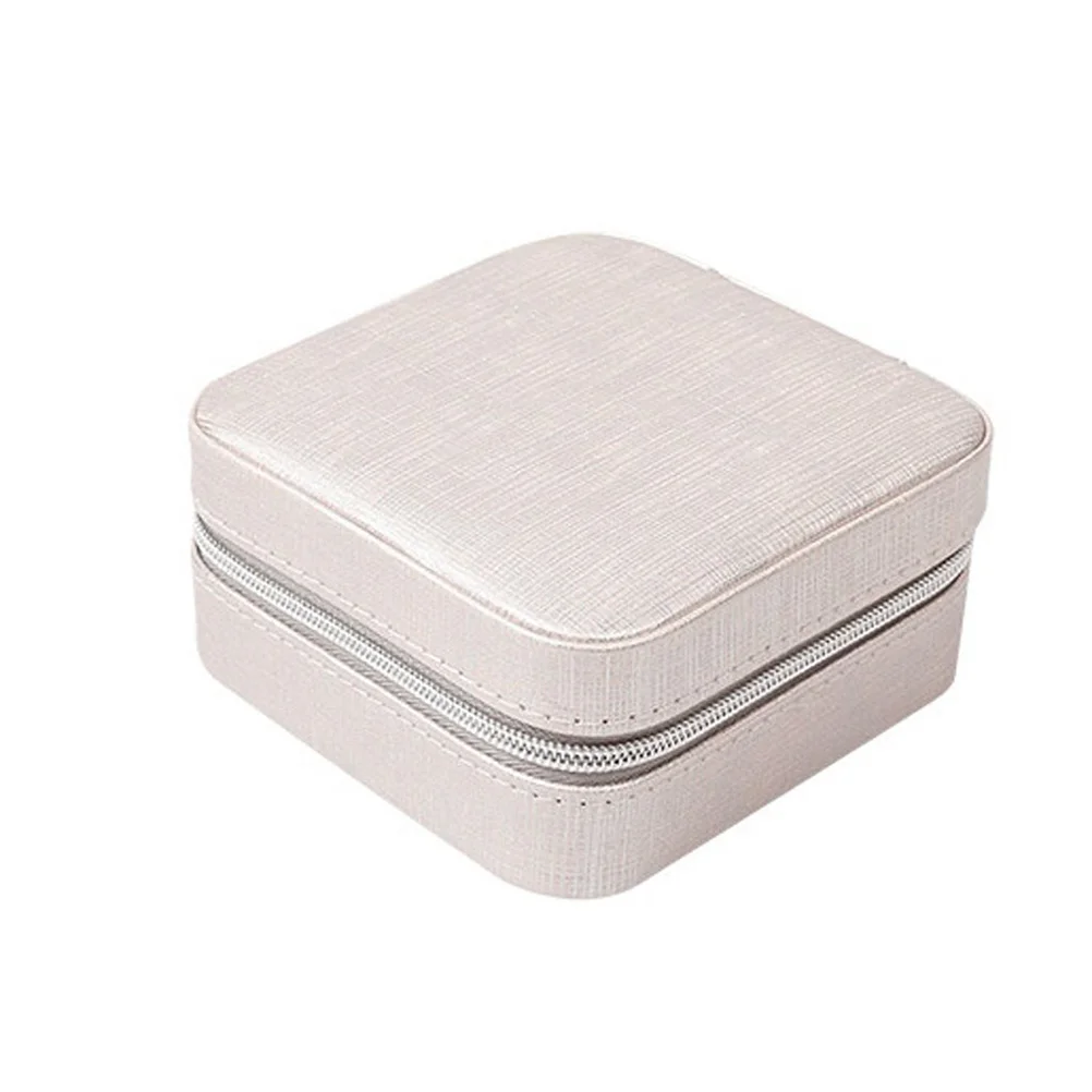 

Jewelry Box Earrings Bracelet Organizer Pu Trinket Organizer Jewelry Organizer Earring Ring Zipper Case Ring Gift Box