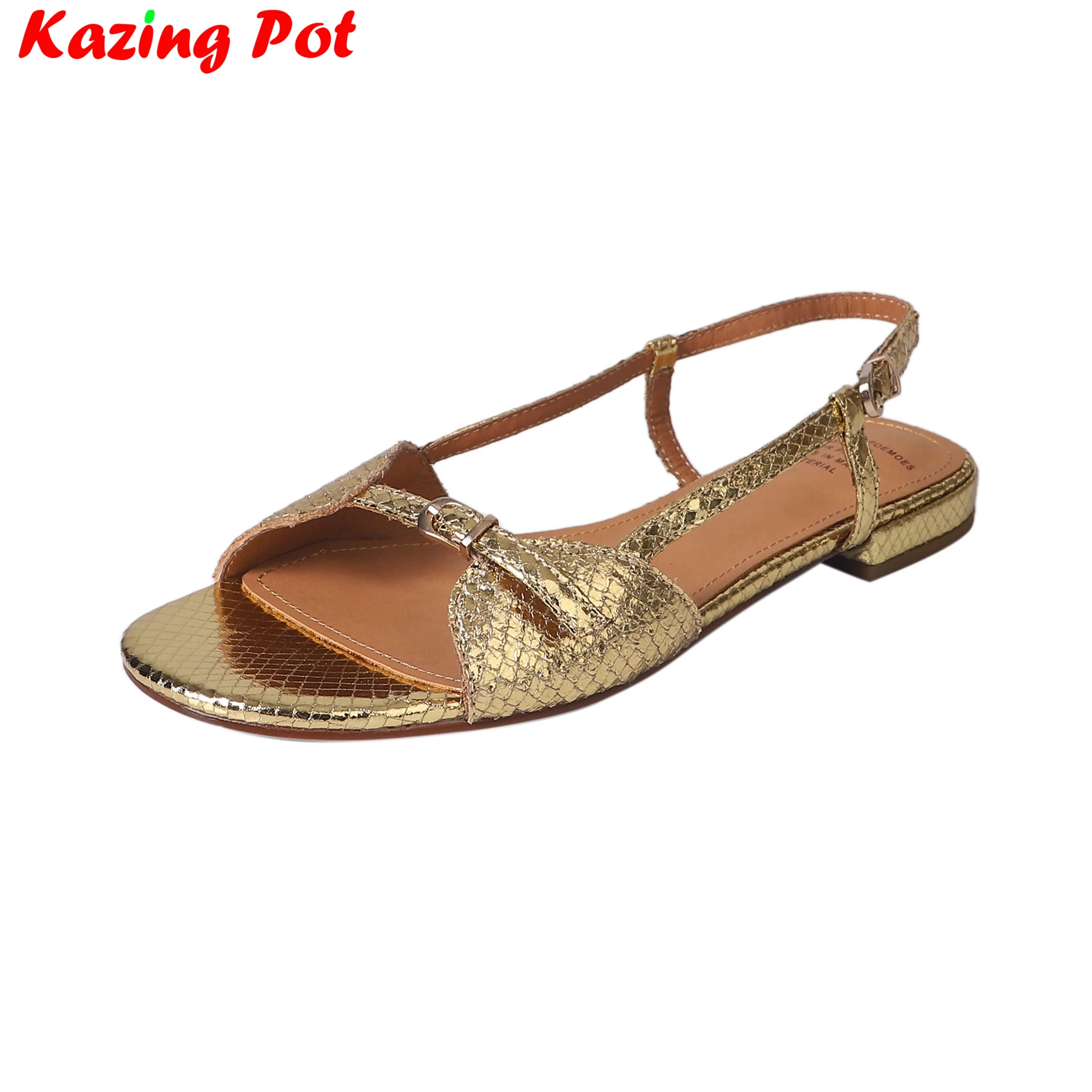 Босоножки Krazing Pot женские из бычьей кожи выразительные пикантные сандалии с