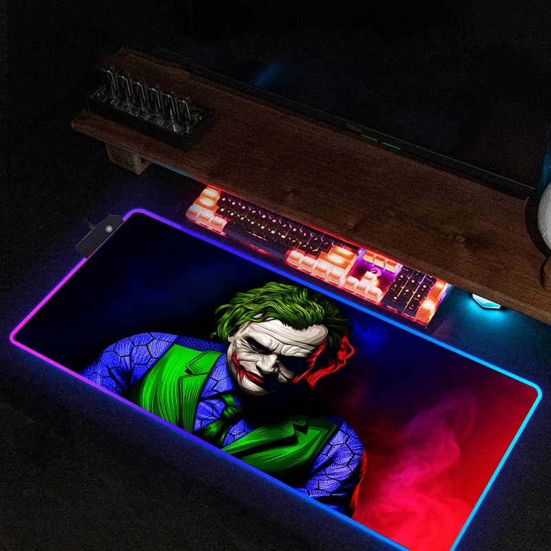 

Computer Mouse Pad Rgb JOKERS Mousepad Gamer Pc Cabinet Desk Accessories Keyboard Mat Mats Gaming Xxl Anime Carpet Large Speed