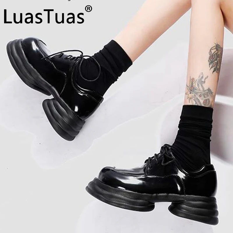 

Туфли-лодочки LuasTuas женские в стиле ретро на необычном каблуке, Весенняя дизайнерская обувь для младенцев, круглая женская обувь, Размеры 35-40