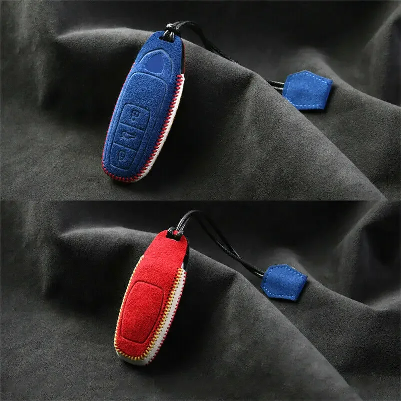 Замшевый Кожаный Автомобильный смарт-брелок с дистанционным управлением