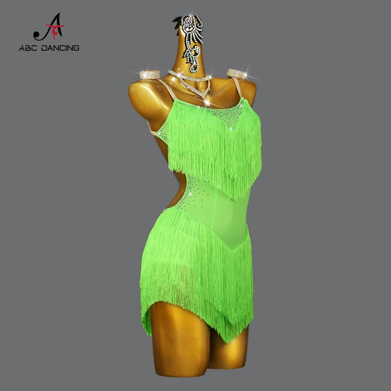 2024 Новое платье с бахромой для латинских танцев сексуальный сценический