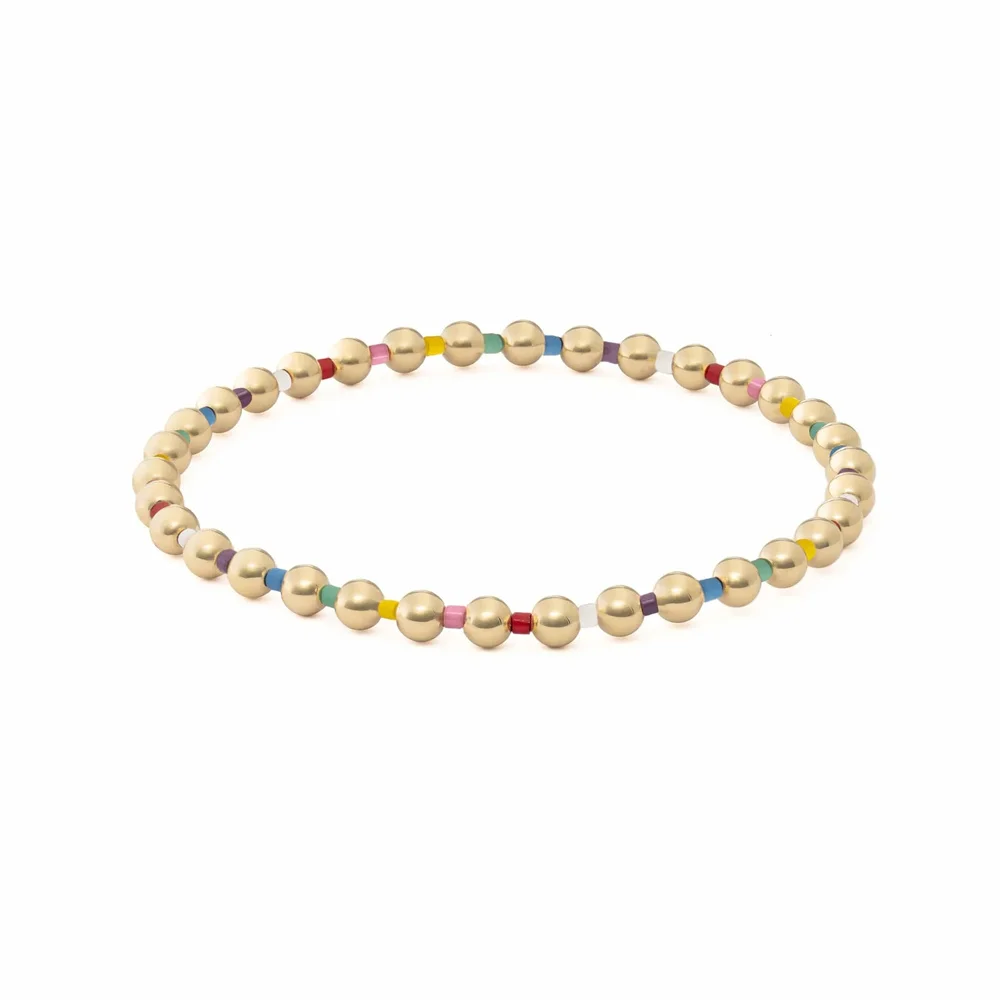 Фото KKBEAD Миюки тонкие бусины браслет ювелирные изделия 18 K Высококачественные позолоченные бусины браслеты для женщин Pulseras Mujer №5