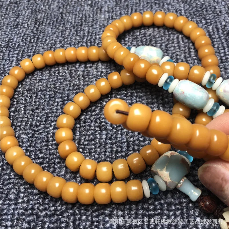 Design108Кусочки браслета Бодхи с камнем Шушань состаренный браслет из бисера в