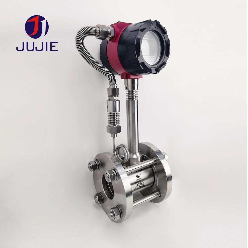 

DN125 DN150 воздушный расходомер газовый паровой азот кислород спрессованный CO2 вихревой расходомер цифровой дисплей SS304 24 В постоянного тока 4-20...