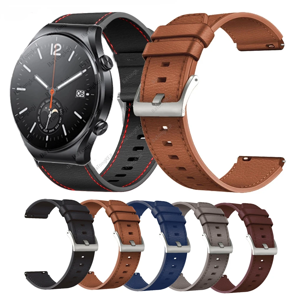 

Ремешки для смарт-часов huawei watch gt2 pro gt 2 46 мм, кожаные, 22 мм