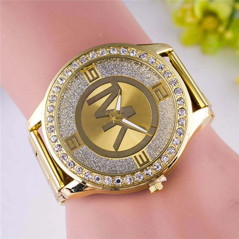 

Fashion Luxury TVK Brand Ladies Watch Gold Stainless Steel Water Resistant Diamond Digital Quartz Watches For Women Montre Gift