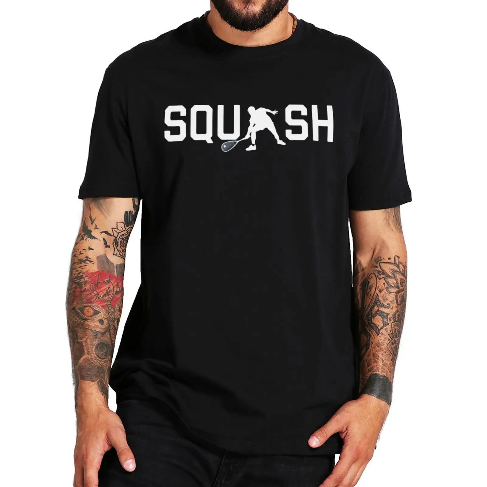 

Squash Ball T-Shirt Squash Player Funny Racket Ball Sport Lovers Gift Tee Tops Cotton Premium Soft Summer Unisex T Shirt