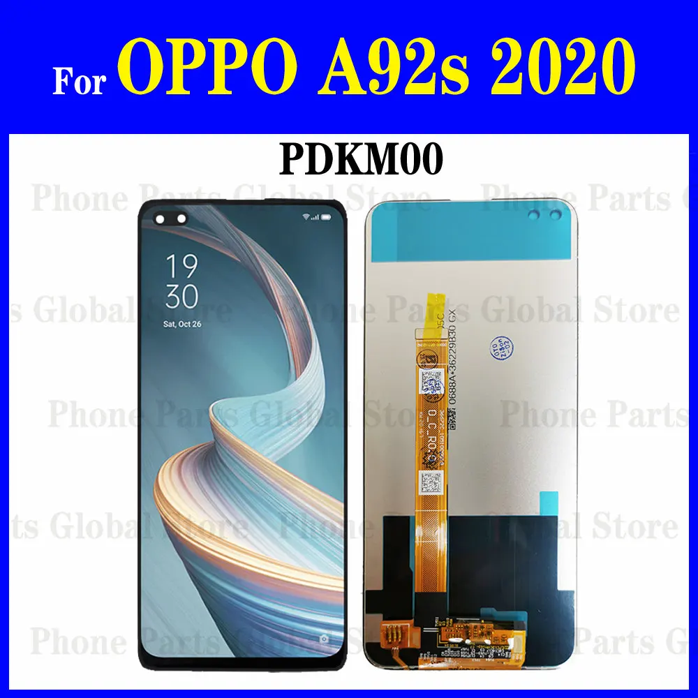 ЖК-дисплей 6,57 дюйма PDKM00 с рамкой для OPPO A92s 2020, ЖК-дисплей, сенсорный экран, дигитайзер в сборе, A92s ЖК модуль, замена протестирована