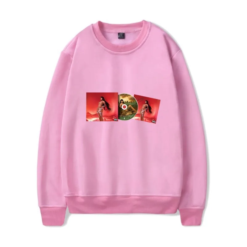 Толстовка Shenseea Merch Around the World Tour 2025 с круглым вырезом и длинными рукавами модный