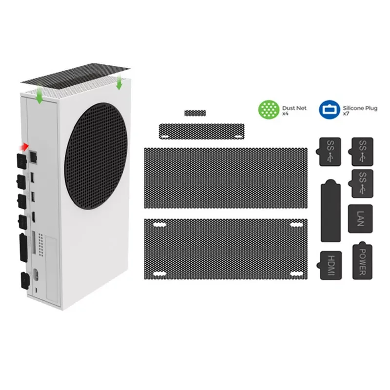 

11 в 1 Пыленепроницаемый Чехол сетчатая пробка для игровой консоли Xbox серии S X пыленепроницаемый комплект