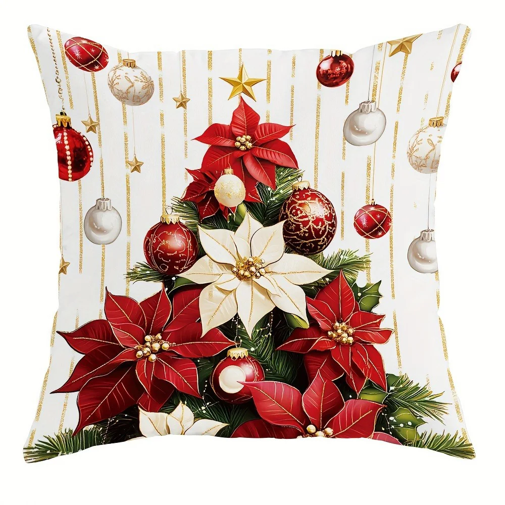 

Рождественские наволочки из полиэстера велюра