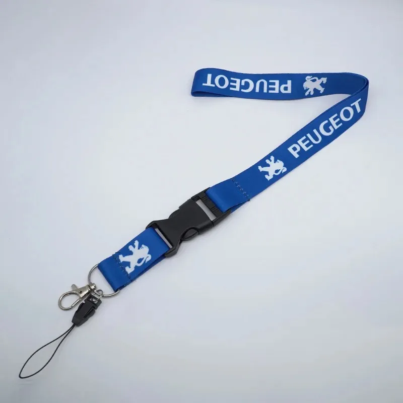 

Нейлоновый ремешок Peugeot с принтом, эмблема, автомобильный брелок для Peugeot 206 207 307 3008 2008 308 407 408 508 301 208 RCZ, автоаксессуар