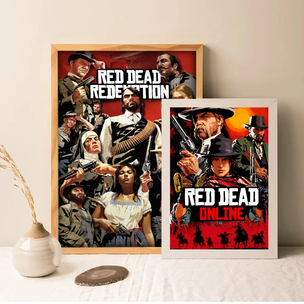 Популярная игра Red Dead выкуп самоклеящийся художественный постер белая наклейка