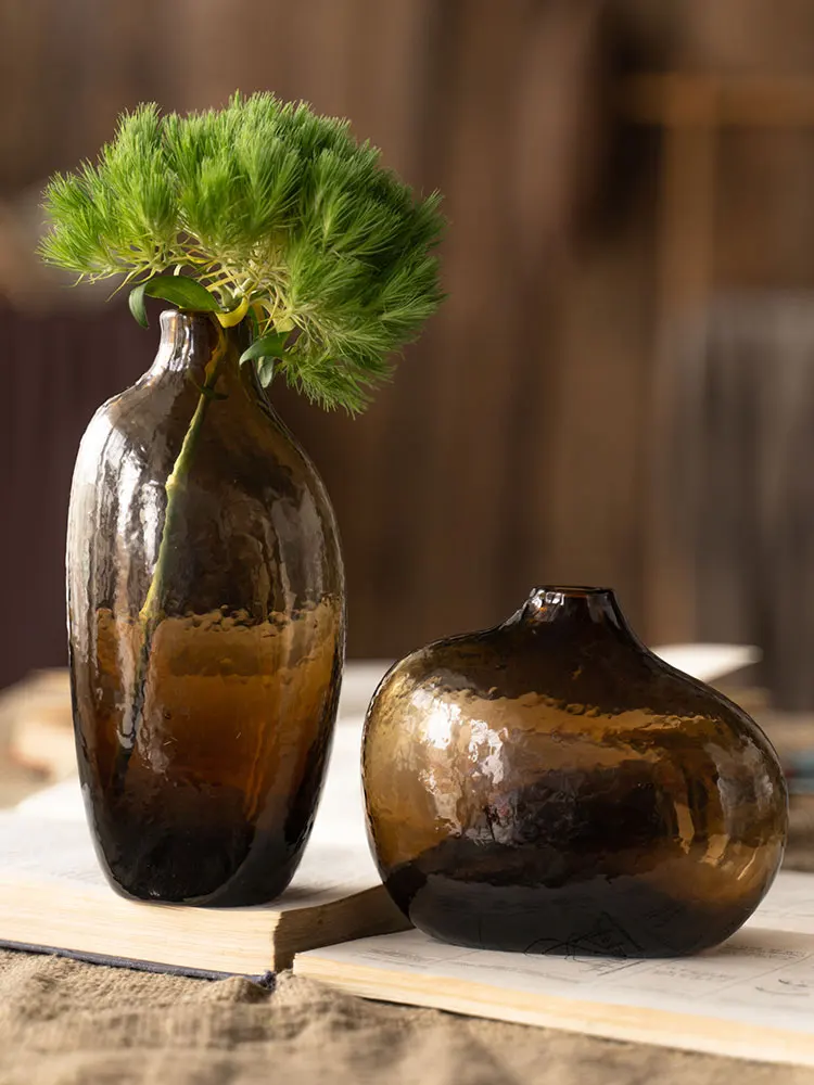 

Mini Glass Vase Home Decor Japanese-Style Ins Style Living Room Dining Table Bedroom Dried Flower Vases Decoration Ornaments
