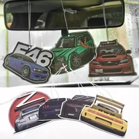 car air freshener hanging jdm style classic racing performance solid paper for auto rearview mirror pendant car decoration anime