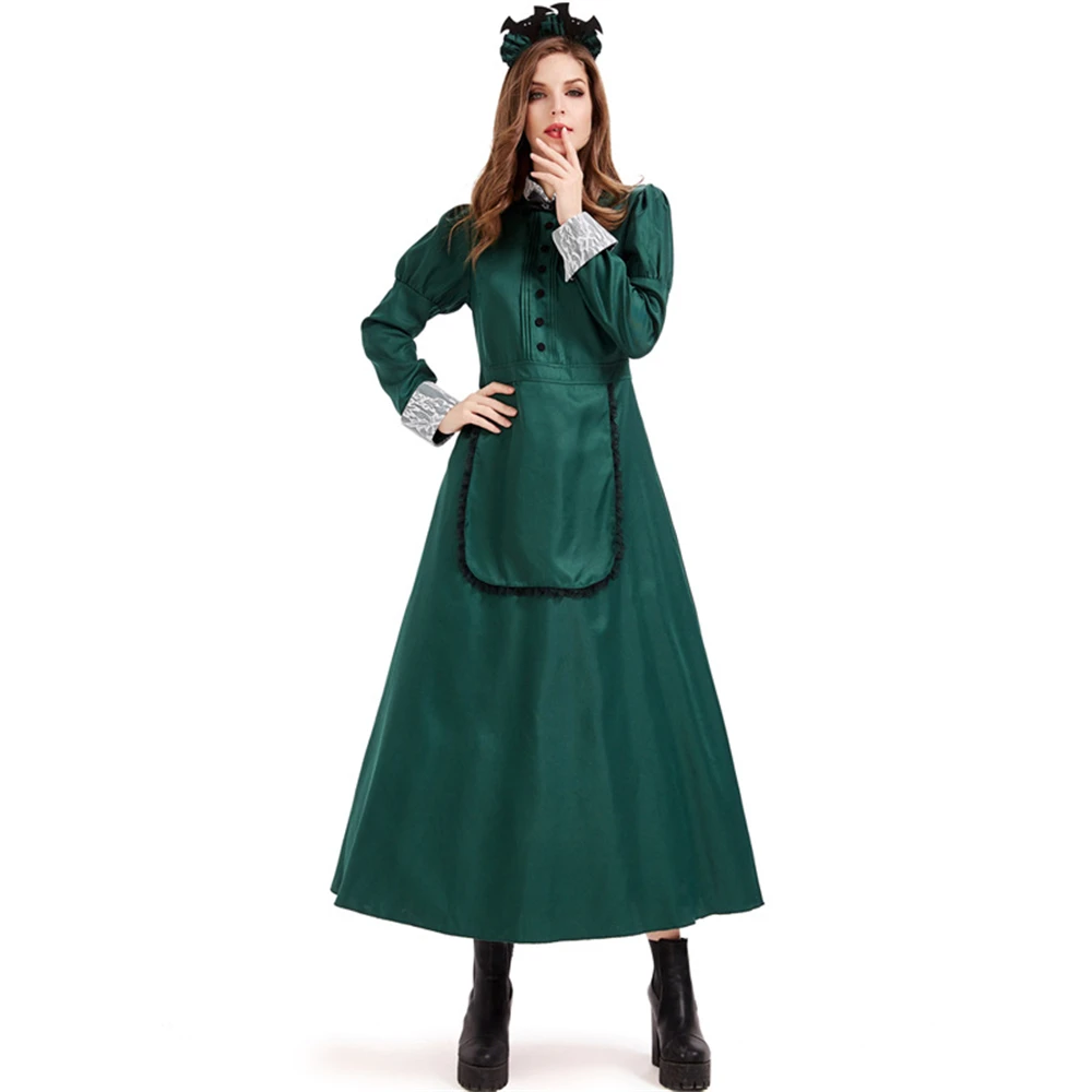 

Halloween Cosplay Stage Costumes Bar Themed Party Women's European Waist Long Sleeve Dresses Daily Uniforms