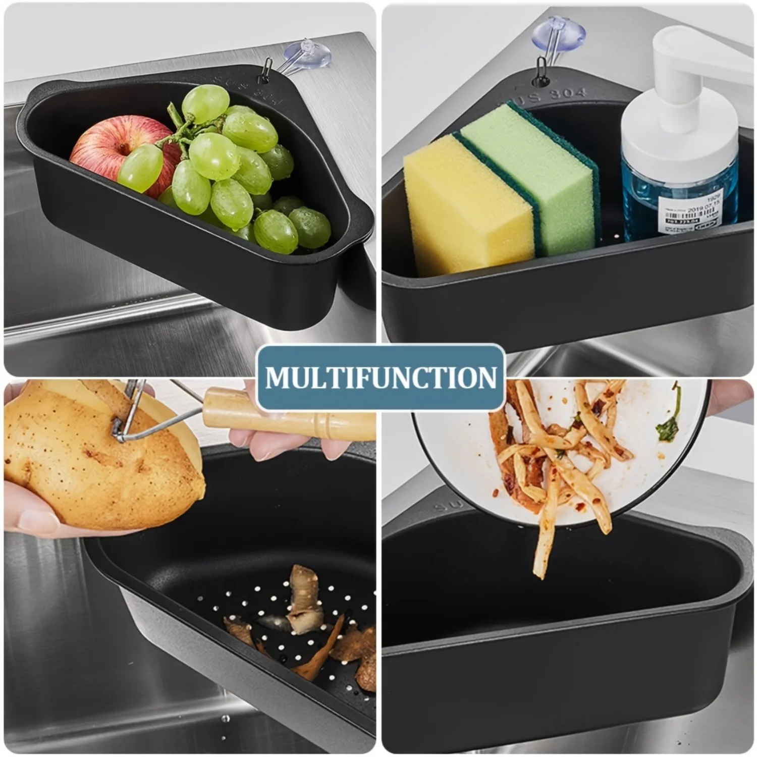 Треугольная раковина сетчатая корзина сливная из нержавеющей стали 304 с