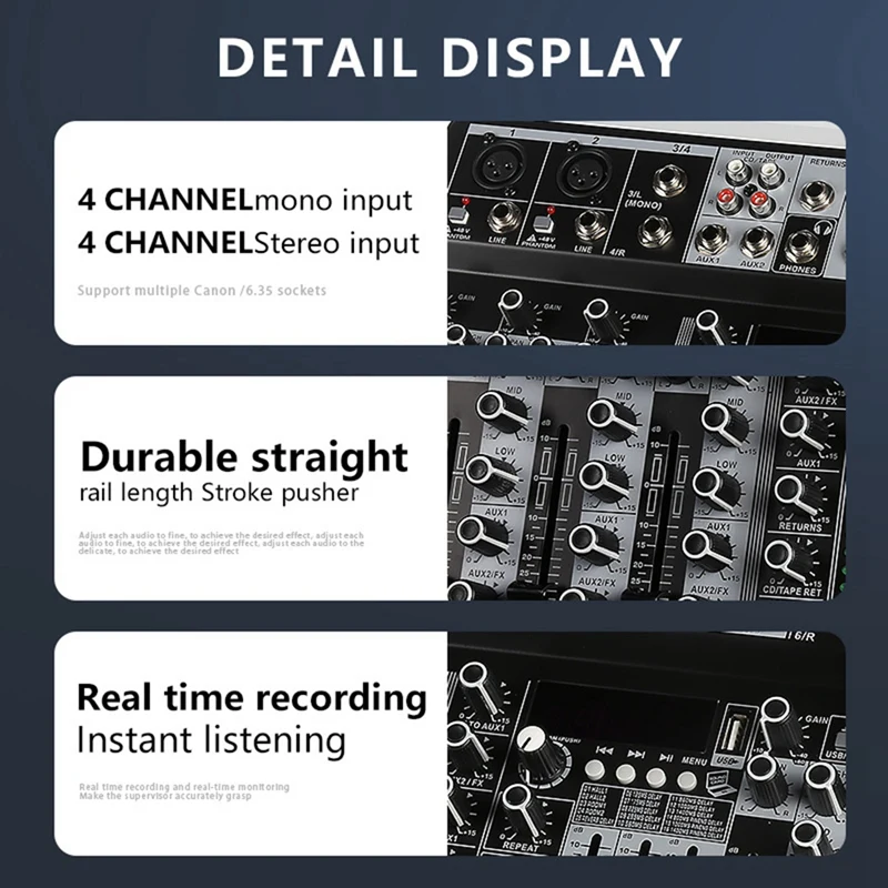 Профессиональный звуковой миксер USB балансировочный цифровой миксер/8-канальный