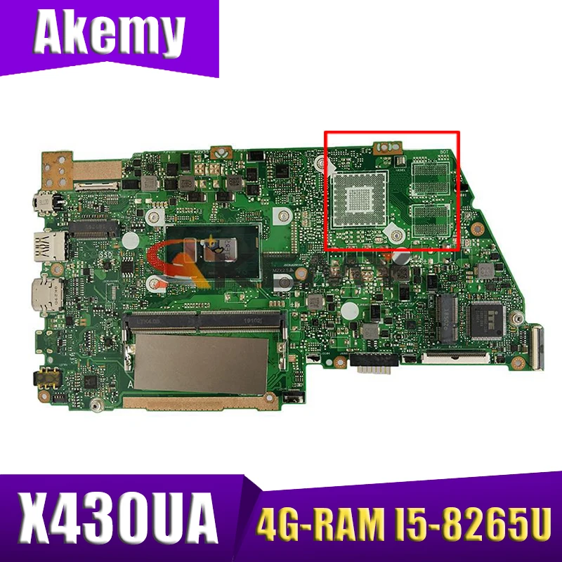 

For ASUS X430UA X430U A430U S4300U Laptop motherboard Motherboard X430UA Mainboard 4G-RAM I5-8265U