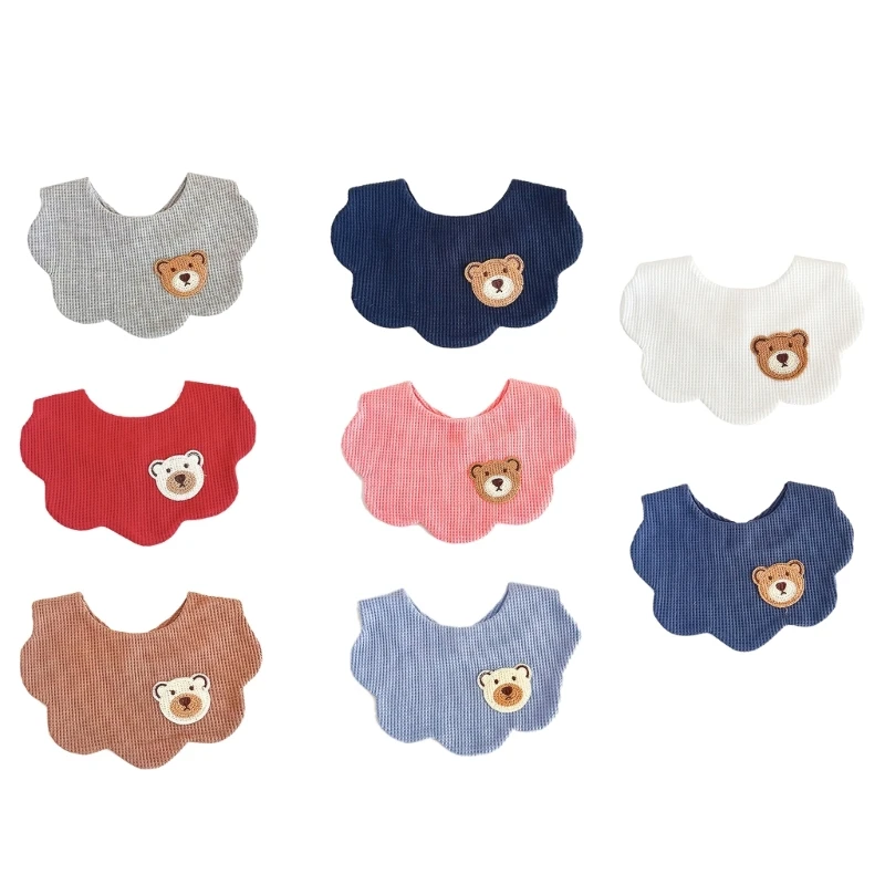 

H37A Baby Bibs Drool Teething Bibs Lap-shoulder Drool Cloths Bibs Cotton for Babies