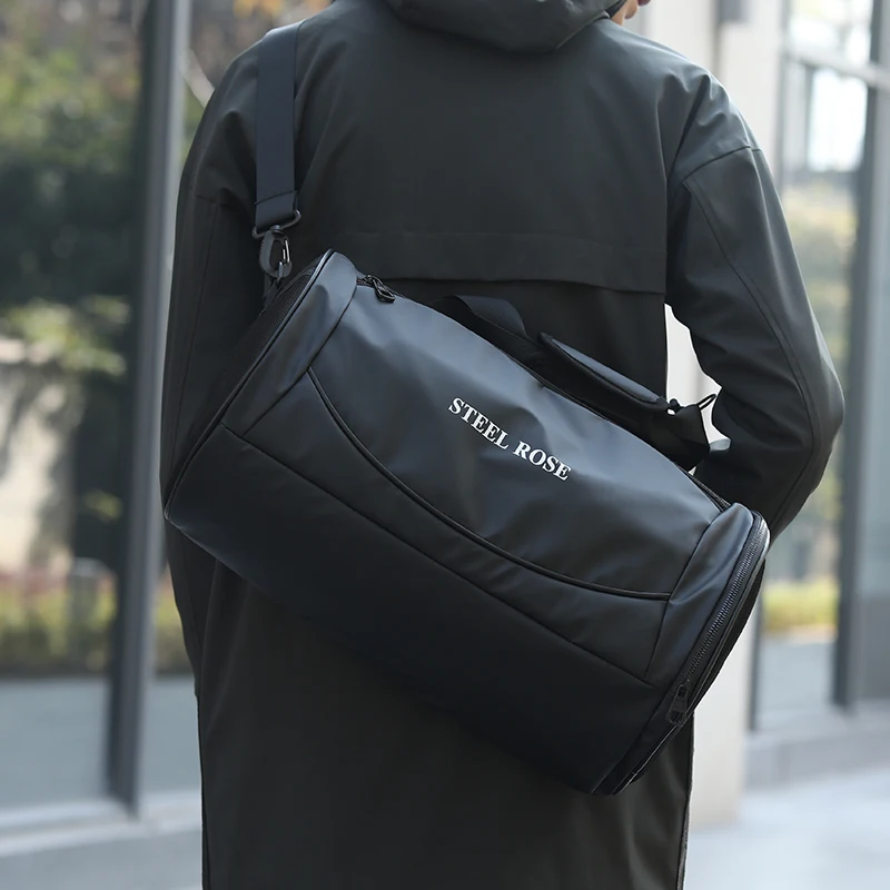 HEROIC KNIGHT Men Travel Outdoors Bag Suit Storage Large Capacity Luggage Handbag Waterproof Duffel Shoe Pocket Shoulder Mam Bag