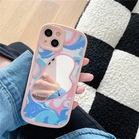fashion mirror watercolor oil painting eugene girl soft case for iphone 11 12 13 pro max 7 8 plus xr x xs anti drop cover fundas