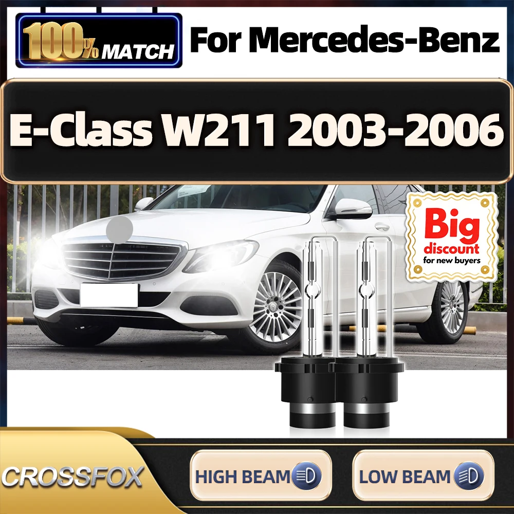 

2 шт. D2S сменные ксеноновые лампы HID 12 В 35 Вт, скрытые лампы 6000 К, белые фары для Mercedes-Benz E-Class W211 2003 2004 2005 2006