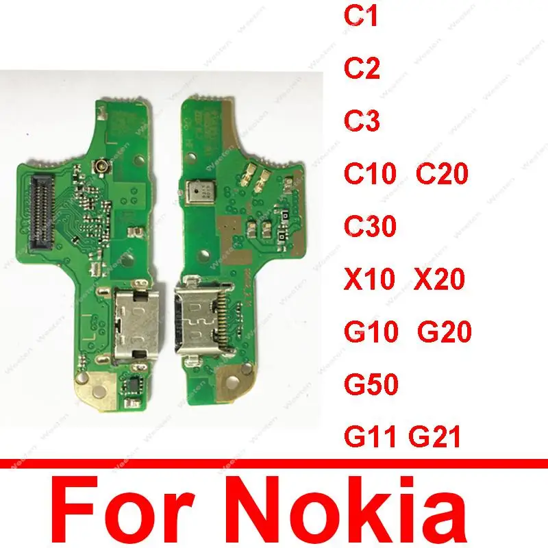 

USB Charging Jack Port Microphone Connector Board For Nokia 8.1 5.1 6.1 7.1 Plus X5 X6 X7 X71 Charger Flex Cable Repair Part