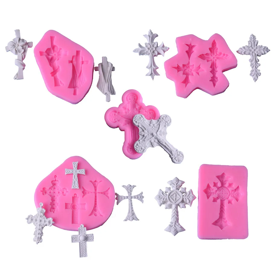 

New Crucifix Silicone Mold Fondant Biscuit Candy Chocolate Mould Epoxy Resin Molds DIY Homemade Cake Decorate Kitchen Tool
