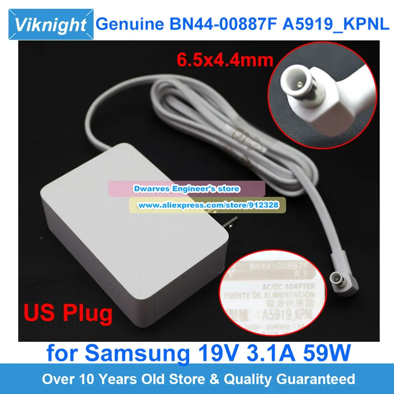 Оригинальный адаптер переменного тока A5919_KPNL BN44-00887E 19 В 3 1 А зарядное устройство