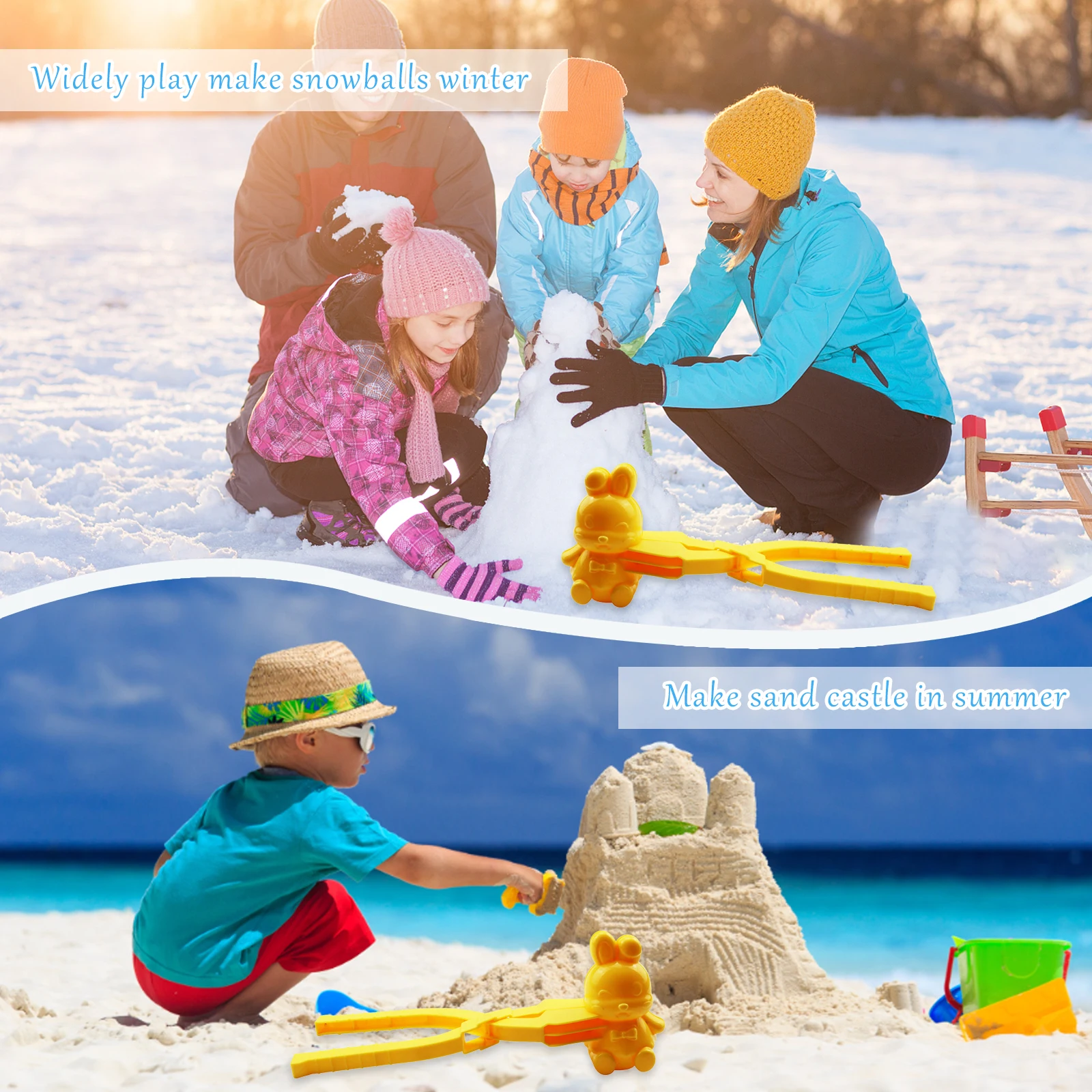 

Сделай Сам, зажимы для изготовления снежных шаров для взрослых и детей, зимние снежки, снегоступы, игрушки для детей, подарки для игр на Рожд...