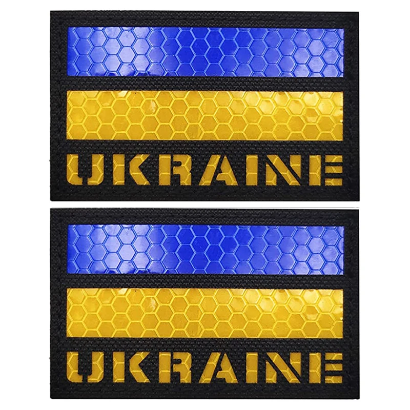 

Ukraine Flag Patches IR Reflective Ukrainian National Tactical Military Morale Emblem Clothes Backpack Stickers UKR Flag Badges