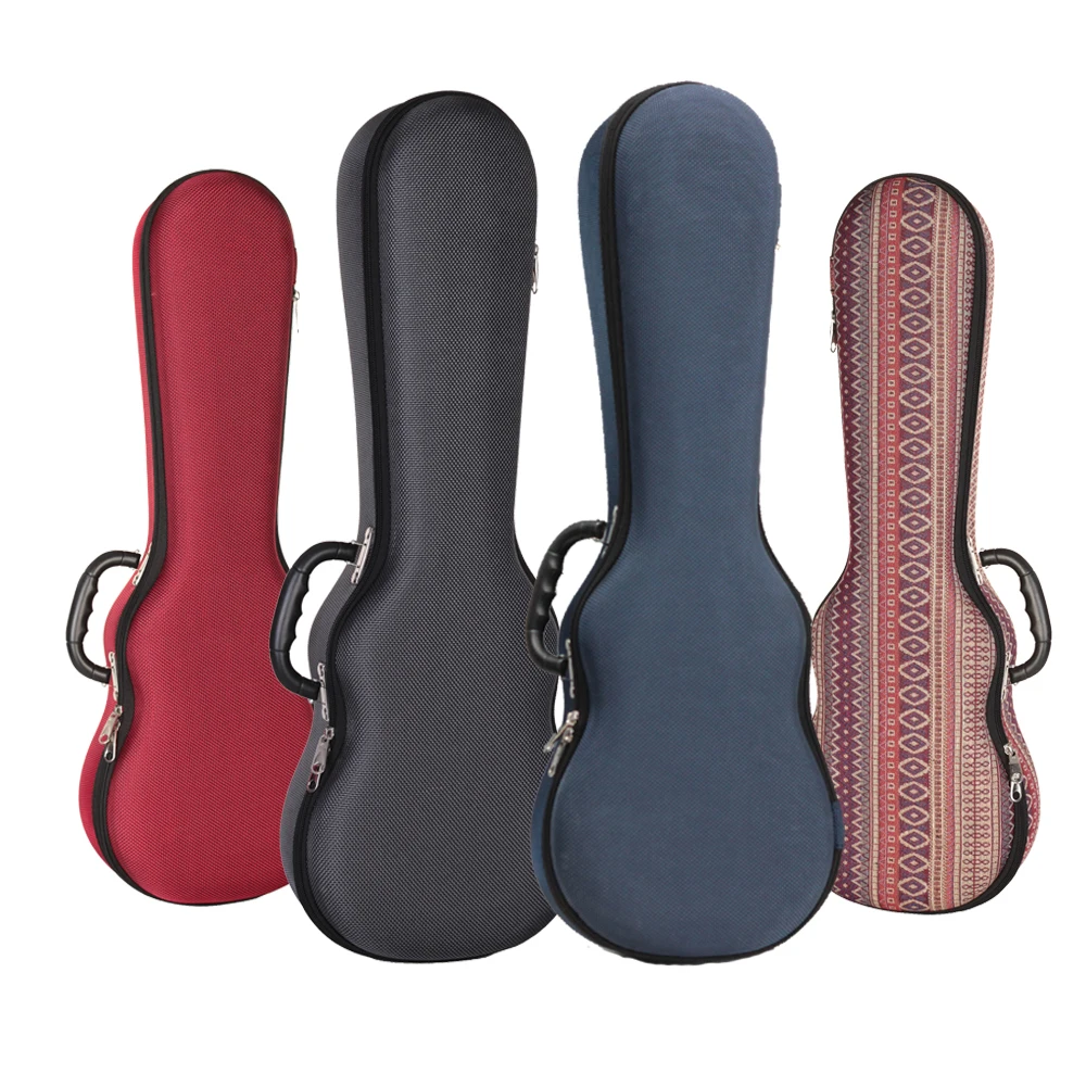 

Ukulele Hard Box Case Bag light weight Soprano Concert Tenor 21 23 24 26 Inch Ukelele Gray Red Blue Mini Guitar Accessories Gig