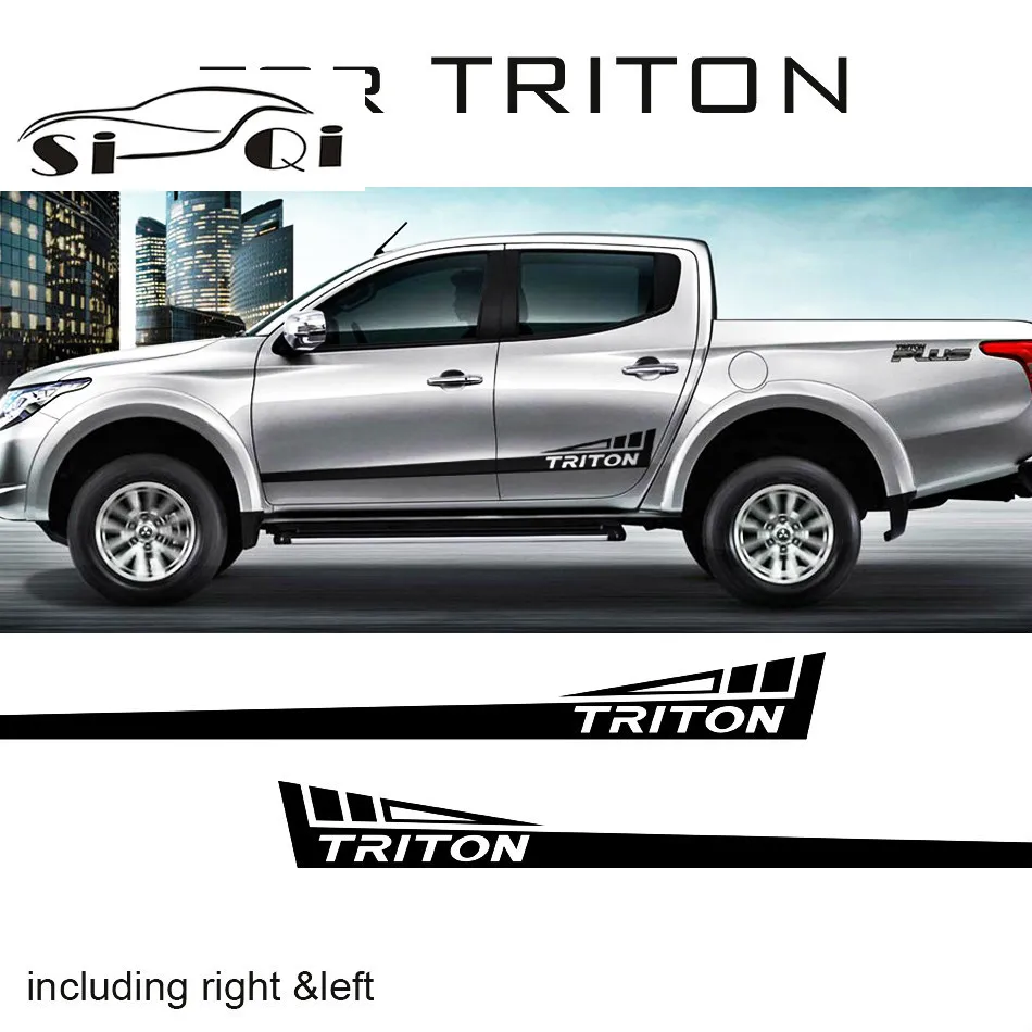 

2 шт., виниловые наклейки с рисунком воина для Mitsubishi l200 Triton