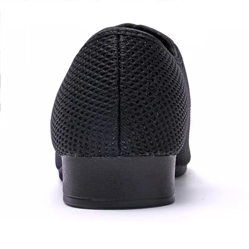 Men Dance Shoes Latin Salsa Jazz Dancing Shoe Air Mesh Black Low Heel 3cm Large Size 45 Adult Boy Modern Ballroom Man's Sneakers