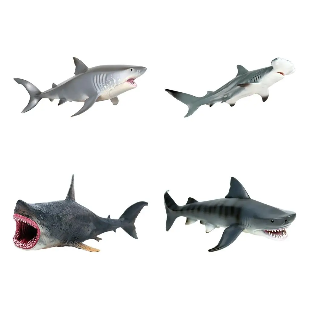 

Simulation Marine Life Shark Figures Hand-Painted Miniature Model Sea Life Educational Toy Pretend Play Playset Gifts