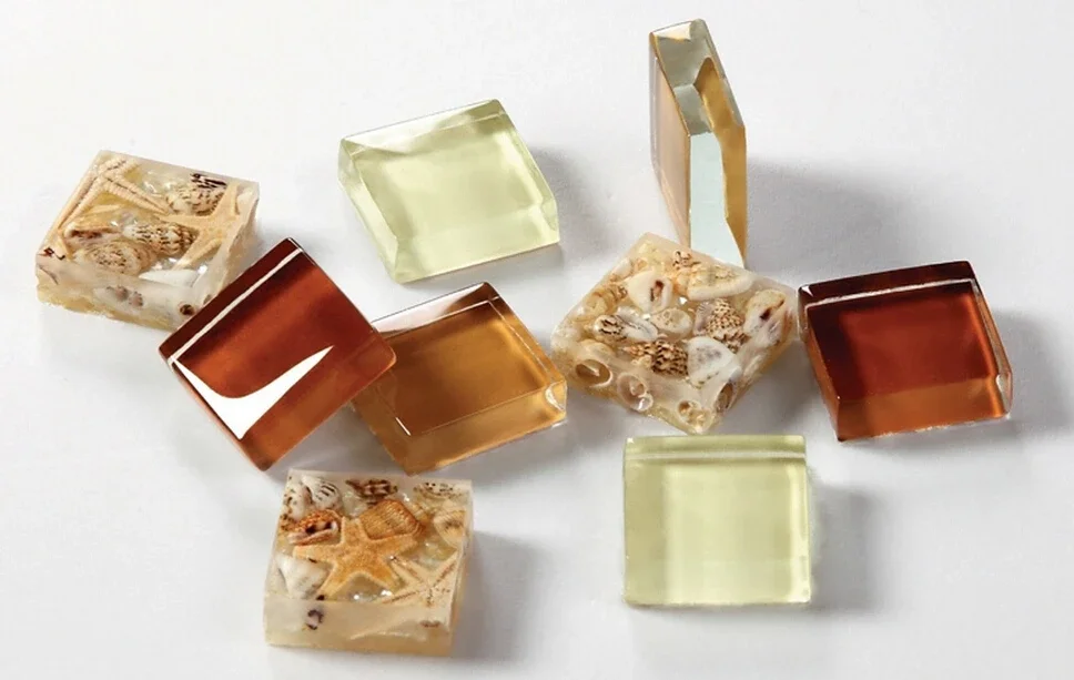 Фото Sea Shell Crystal Glass moisac стеклянная мозаика настенная плитка плитка для ванной комнаты обои для бассейна №3