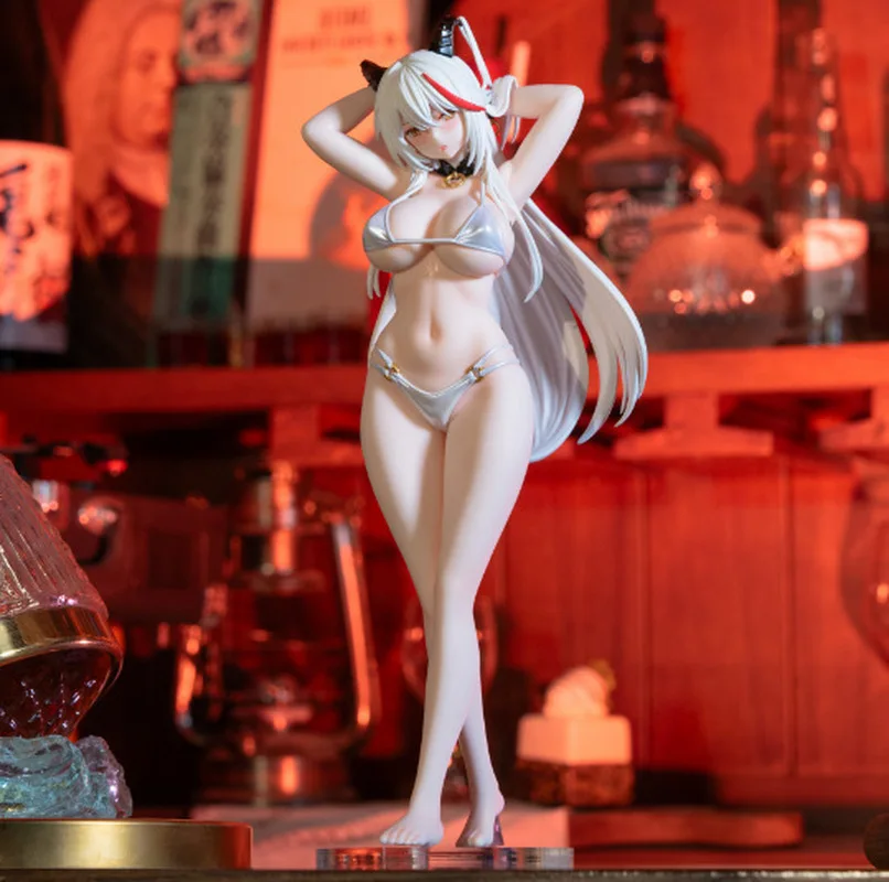 Фото Аниме-фигурка красивой девушки Azur Lane Aegir в бикини, в коробке, украшение для компьютерного корпуса, для коллекции взрослых. №1